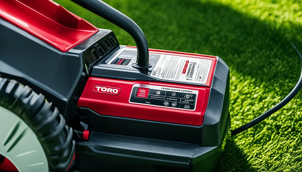 charging battery on toro electric start lawn mower