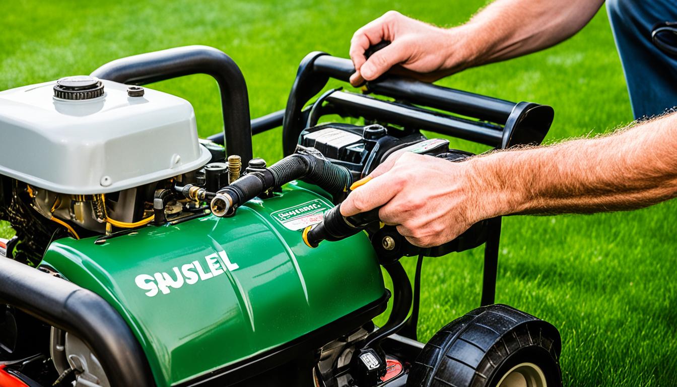 How to empty gas from lawn mower