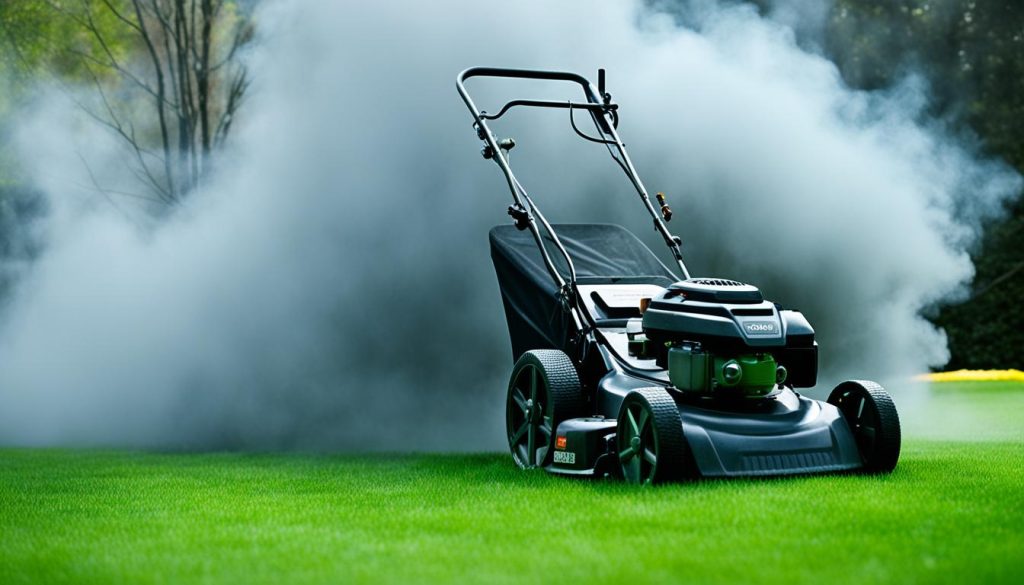 excessive smoke from lawn mower