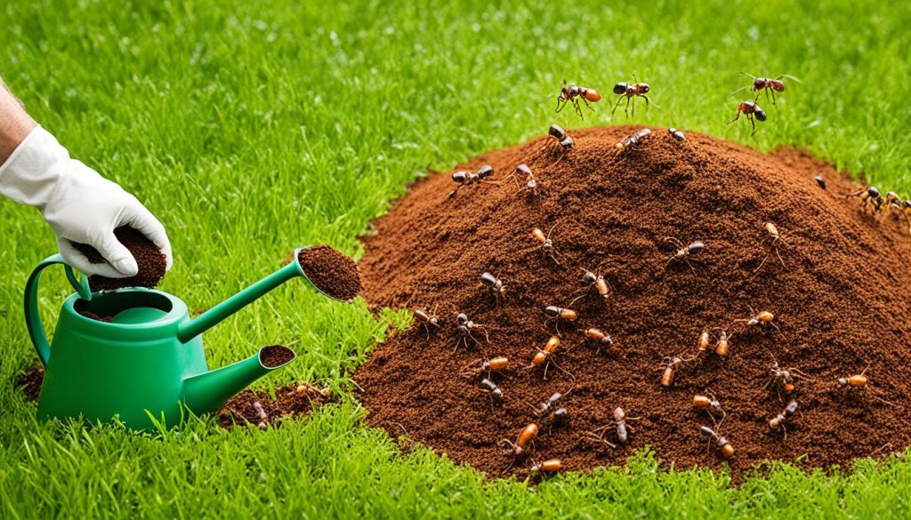 How do I get rid of ants in my lawn without killing the grass?