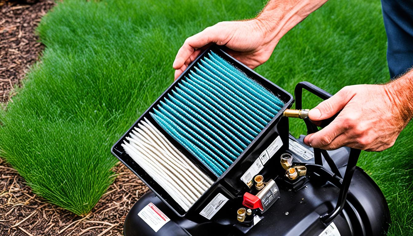how to clean lawn mower air filter
