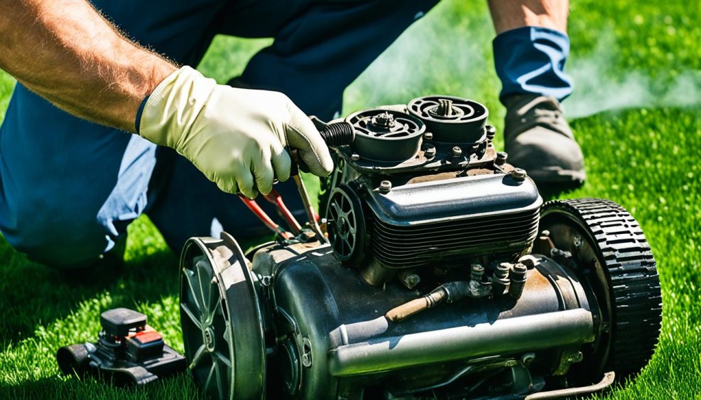 lawn mower smoking repair