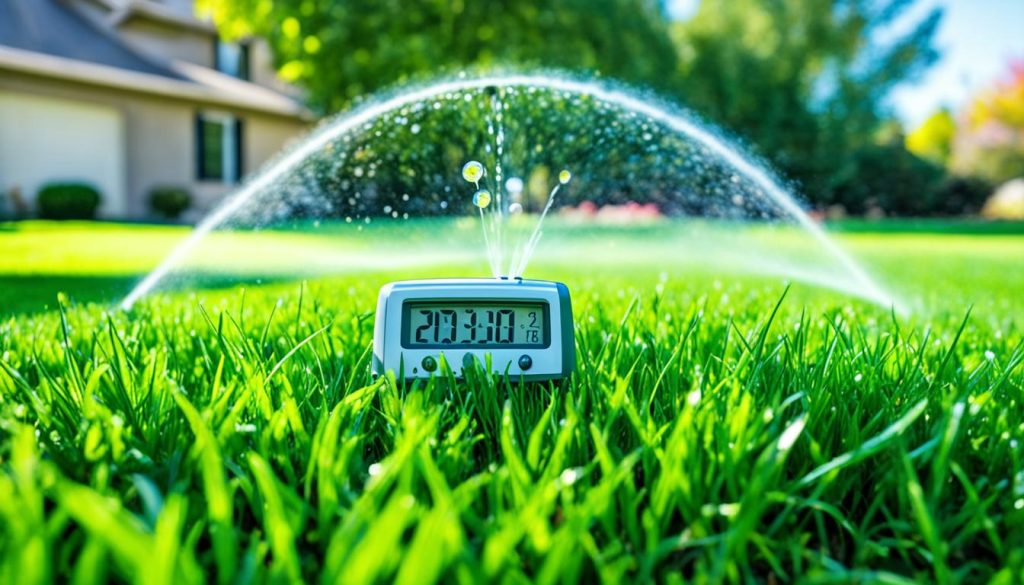 optimal watering frequency for established lawns