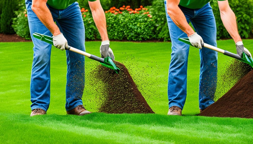 steps for top dressing a lawn