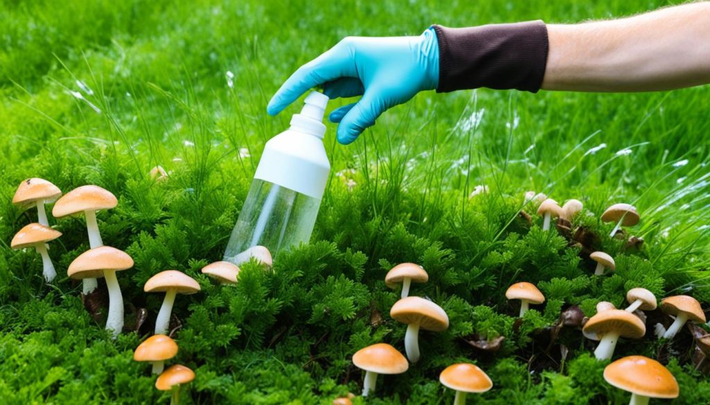 using fungicide for mushrooms in lawns