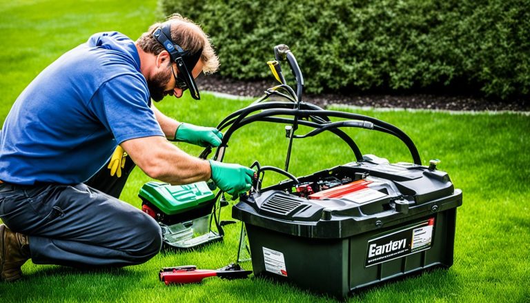 how to change a lawn mower battery