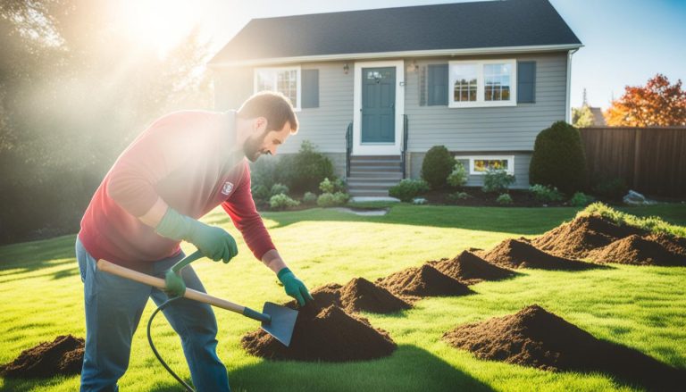 how to dig up a lawn quickly