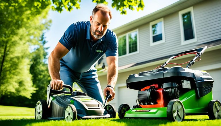 how to jump start a lawn mower