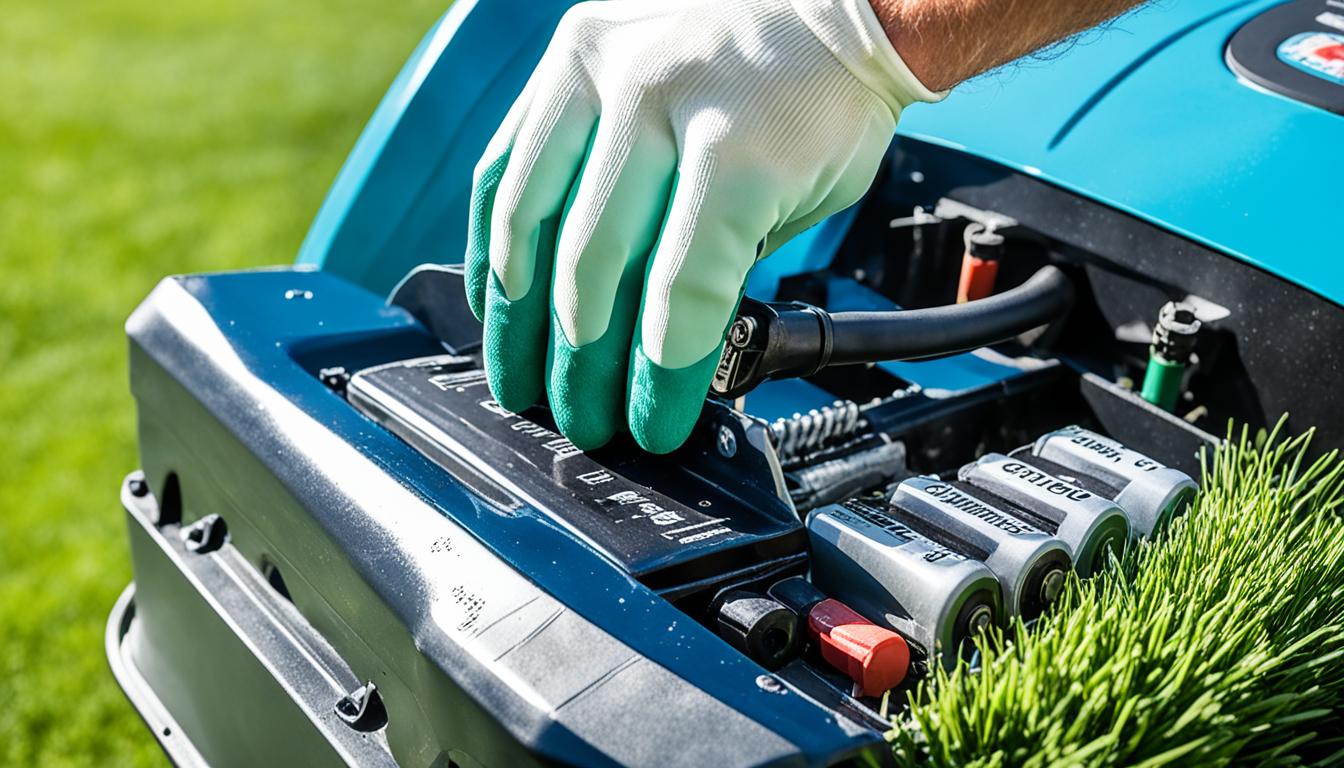 how to remove lawn mower battery