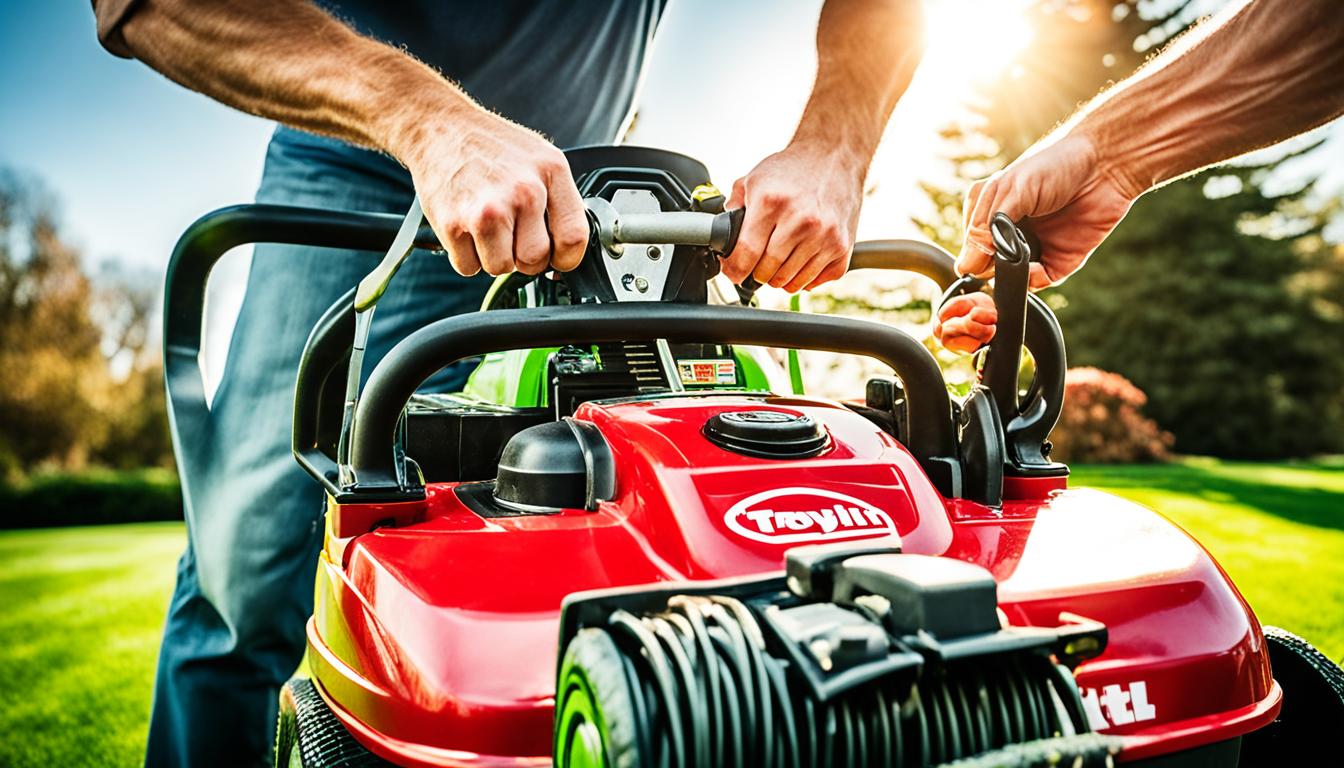 how to start a troy bilt lawn mower