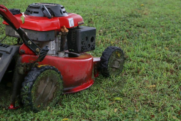 Mowing wet grass